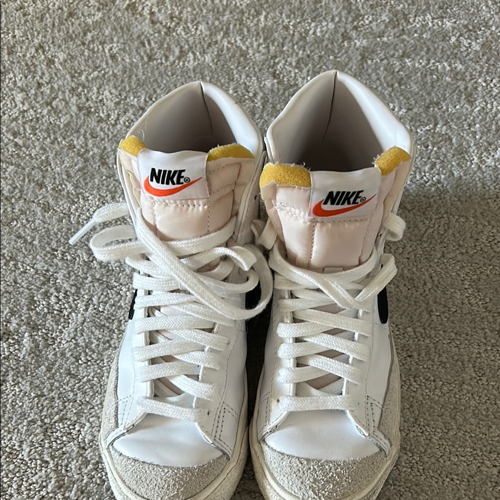 Nike White and Yellow High-Tops